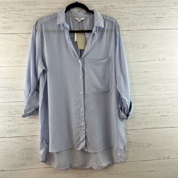 next Tops - Next NWT Blue White Stripe Button Down Tunic Size 10